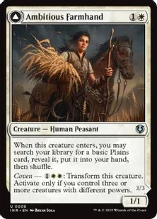 0008 【EN】 野心的な農場労働者/Ambitious Farmhand 歴戦の聖戦士/Seasoned Cathar INR